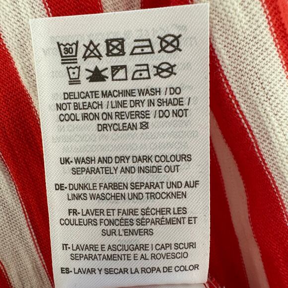Boden Darcey Jersey Tunic Dress Women 14L Red White Striped Short Sleeve New - Picture 8 of 9